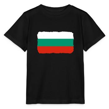 Drapeau bulgare Drapeau bulgare Sables d’or - T-shirt bio MINI CREATOR Stanley/Stella Enfant - noir - Devant - Mikhail (115cm)