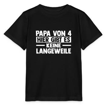 Dad of 4 children - Stanley/Stella MINI CREATOR Kids’ T-Shirt - black - Front - Mikhail (115cm)