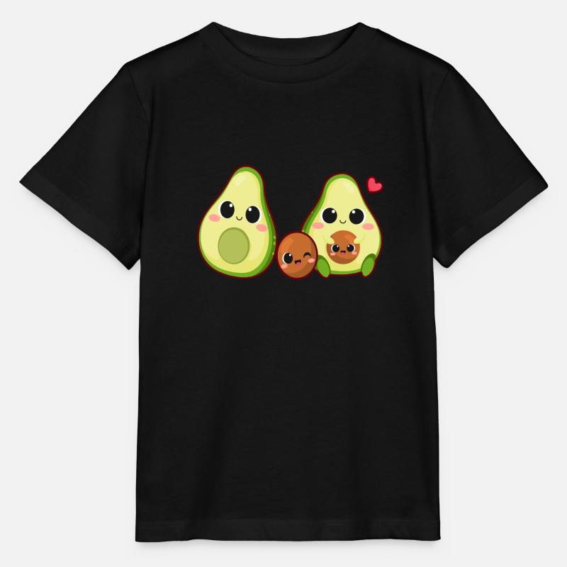 Kawaii Valentine Avocado - Avocado Design - Stanley/Stella Kinder T-Shirt MINI CREATOR  - Schwarz