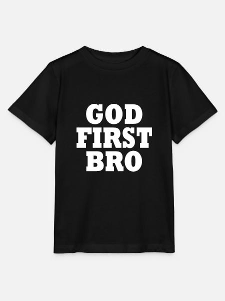 God first bro - Stanley/Stella Kinder T-Shirt MINI CREATOR  - Schwarz