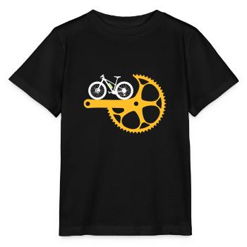 Bicycle crank mountain bike Ebike bicycle bike - Stanley/Stella MINI CREATOR Kids’ T-Shirt - black - Front - Mikhail (115cm)