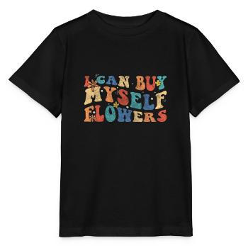 flowers affection romance wedding - Stanley/Stella MINI CREATOR Kids’ T-Shirt - black - Front - Mikhail (115cm)