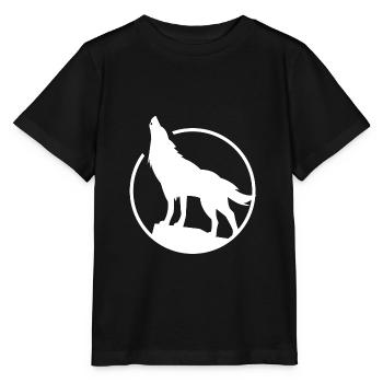 Wolf - Protection de la nature - Protection des animaux - T-shirt bio MINI CREATOR Stanley/Stella Enfant - noir - Devant - Mikhail (115cm)