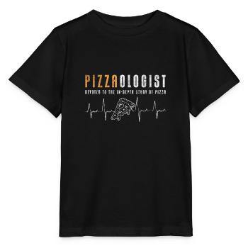 Pizza Hunger Four à pierre Pizza - T-shirt bio MINI CREATOR Stanley/Stella Enfant - noir - Devant - Mikhail (115cm)