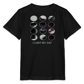 Design chat / effet d'optique / tee shirt enfant - T-shirt bio MINI CREATOR Stanley/Stella Enfant - noir - Devant - Mikhail (115cm)