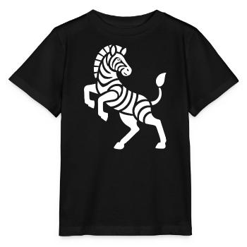 Zebra Silhouette Art Piece Minimal Design - Stanley/Stella MINI CREATOR Kids’ T-Shirt - black - Front - Mikhail (115cm)