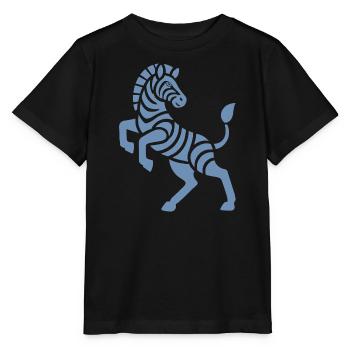 Zebra Silhouette Art Piece Minimal Design - Stanley/Stella MINI CREATOR Kids’ T-Shirt - black - Front - Mikhail (115cm)