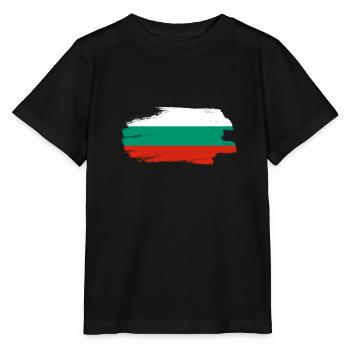 Drapeau de la Bulgarie Drapeau bulgare Sables d’or - T-shirt bio MINI CREATOR Stanley/Stella Enfant - noir - Devant - Mikhail (115cm)