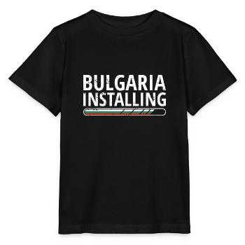 Drapeau bulgare Drapeau bulgare Sables d’or - T-shirt bio MINI CREATOR Stanley/Stella Enfant - noir - Devant - Mikhail (115cm)