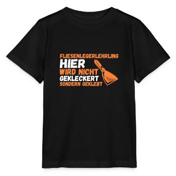 Tile Laying Training Apprentice Auzbi Tile Laying - Stanley/Stella MINI CREATOR Kids’ T-Shirt - black - Front - Mikhail (115cm)