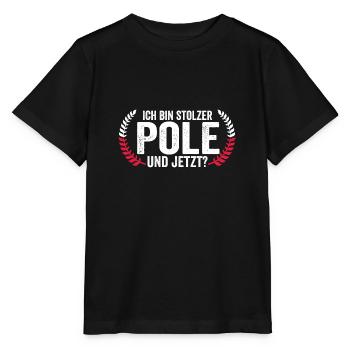 Pole Polnisch Polen - Stanley/Stella Kinder T-Shirt MINI CREATOR  - Schwarz - Vorne - Mikhail (115cm)