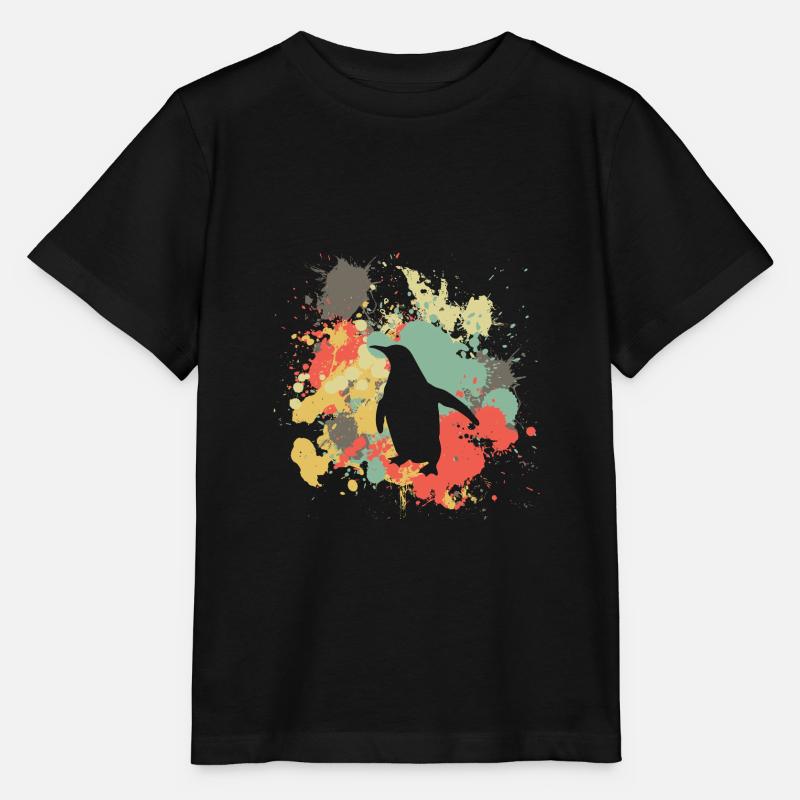 Pinguin - Stanley/Stella Kinder T-Shirt MINI CREATOR  - Schwarz