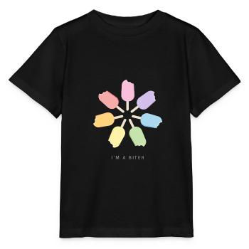 Je suis un arc-en-ciel popsicle amer - T-shirt bio MINI CREATOR Stanley/Stella Enfant - noir - Devant - Mikhail (115cm)
