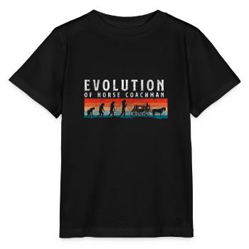Cheval tiré par des chevaux cible de sang-froid - T-shirt bio MINI CREATOR Stanley/Stella Enfant - noir - Devant - Mikhail (115cm)