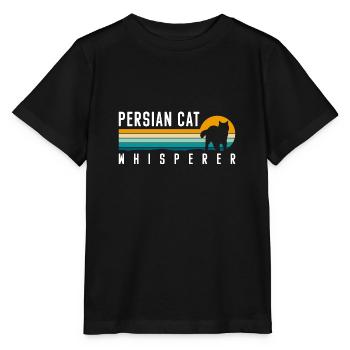 Perser Katze Katzendame Katzenfreund Katzenmama - Stanley/Stella Kinder T-Shirt MINI CREATOR  - Schwarz - Vorne - Mikhail (115cm)