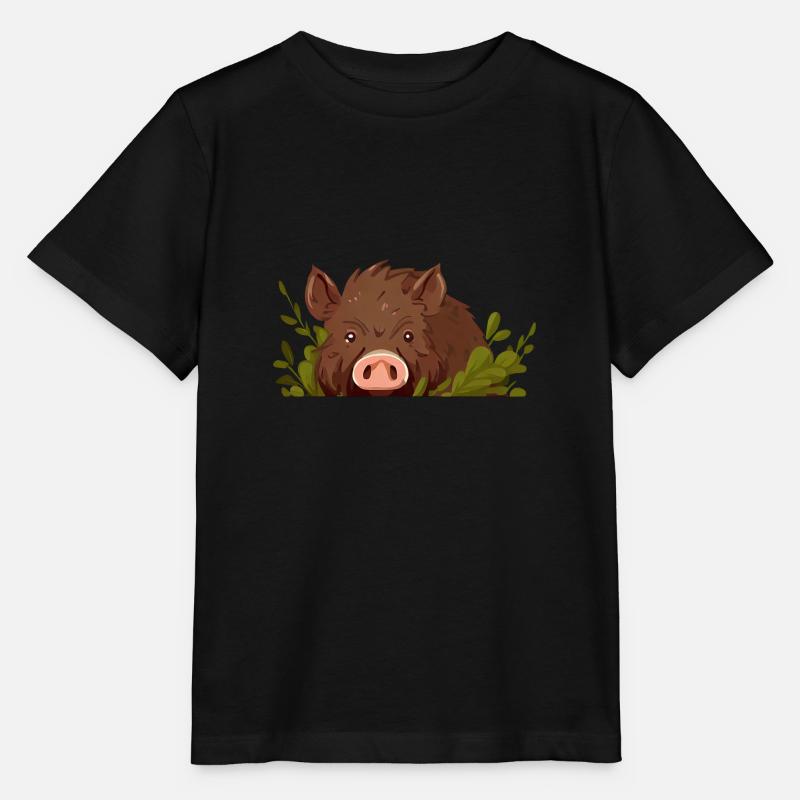 Wildschwein Waldbewohner - Stanley/Stella Kinder T-Shirt MINI CREATOR  - Schwarz