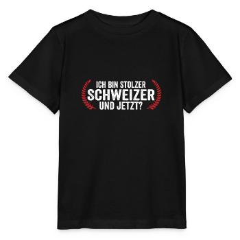 Schweizer Schweiz - Stanley/Stella Kinder T-Shirt MINI CREATOR  - Schwarz - Vorne - Mikhail (115cm)