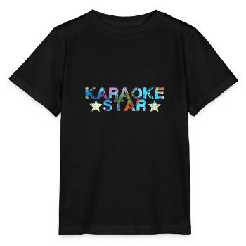 Karaoke Star,Karaoke,Star,Star,Star,Colorful - Stanley/Stella MINI CREATOR Kids’ T-Shirt - black - Front - Mikhail (115cm)