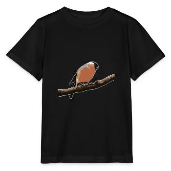 Bouvreuil mignon - T-shirt bio MINI CREATOR Stanley/Stella Enfant - noir - Devant - Mikhail (115cm)