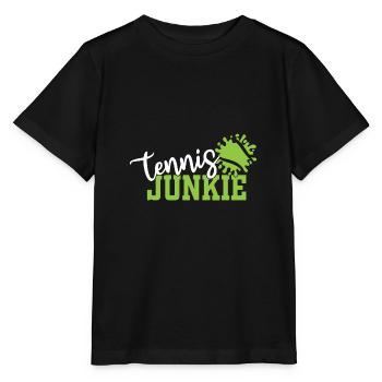 Tennis junkie - T-shirt bio MINI CREATOR Stanley/Stella Enfant - noir - Devant - Mikhail (115cm)