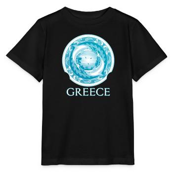 Dauphins Grèce Hellas - T-shirt bio MINI CREATOR Stanley/Stella Enfant - noir - Devant - Mikhail (115cm)