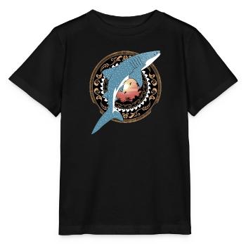 Whale Shark Hawaiian - Stanley/Stella MINI CREATOR Kids’ T-Shirt - black - Front - Mikhail (115cm)