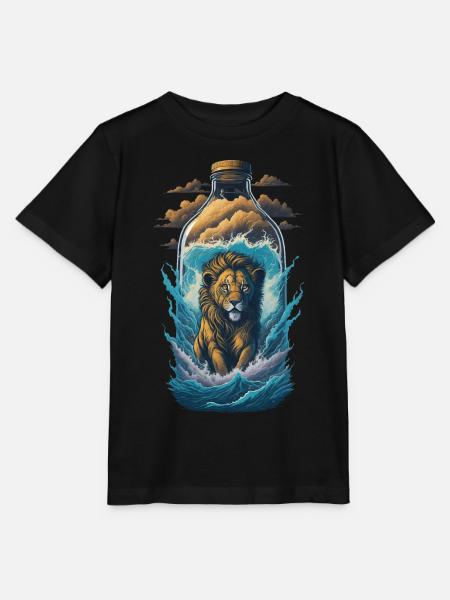 Löwe Flasche - Stanley/Stella Kinder T-Shirt MINI CREATOR - Schwarz