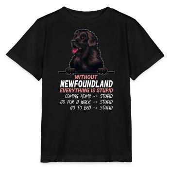 Ohne Neufundländer ist alles doof - Stanley/Stella Kinder T-Shirt MINI CREATOR  - Schwarz - Vorne - Mikhail (115cm)