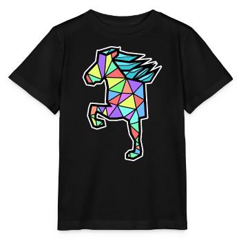 Ross Polygon Islandpferde Isländer Pferdenarr - Stanley/Stella Kinder T-Shirt MINI CREATOR  - Schwarz - Vorne - Mikhail (115cm)
