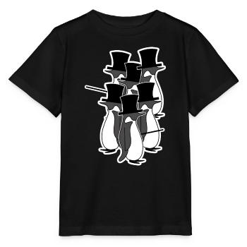Oiseaux Vintage Pingouin Animal Oiseau de mer Arctique - T-shirt bio MINI CREATOR Stanley/Stella Enfant - noir - Devant - Mikhail (115cm)