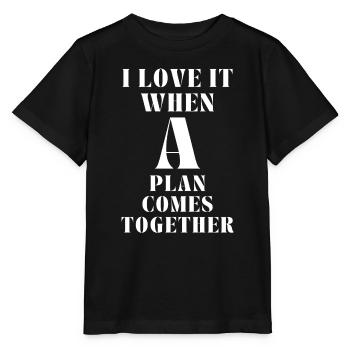 All-Risk-Agentur, Kult-Serie, Serien-Fan - Stanley/Stella Kinder T-Shirt MINI CREATOR  - Schwarz - Vorne - Mikhail (115cm)