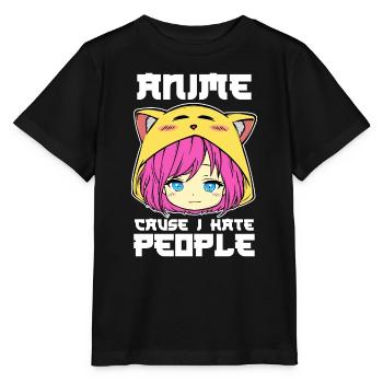 Anime Animation Manga Statement Japan Zeichentrick - Stanley/Stella MINI CREATOR Kids’ T-Shirt - black - Front - Mikhail (115cm)