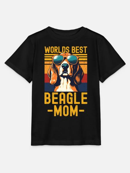 Beagle mit sonnenbrille retro - Stanley/Stella Kinder T-Shirt MINI CREATOR - Schwarz