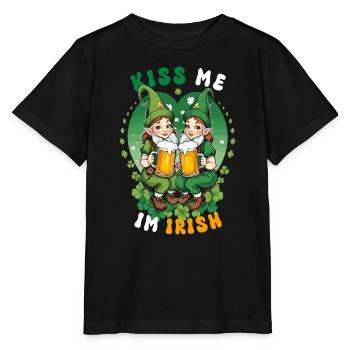 Küss mich, ich bin Irish - Stanley/Stella Kinder T-Shirt MINI CREATOR  - Schwarz - Vorne - Mikhail (115cm)