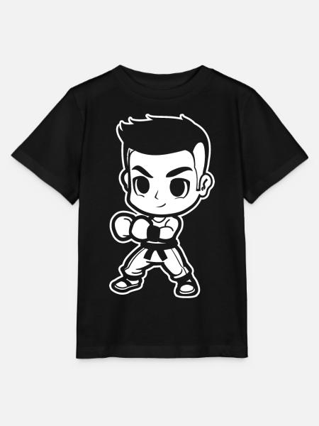 Cartoon Kickboxer - Stanley/Stella Kinder T-Shirt MINI CREATOR - Schwarz
