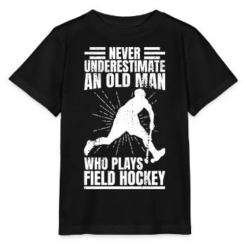 Field hockey grandpa - Stanley/Stella MINI CREATOR Kids’ T-Shirt - black - Front - Mikhail (115cm)
