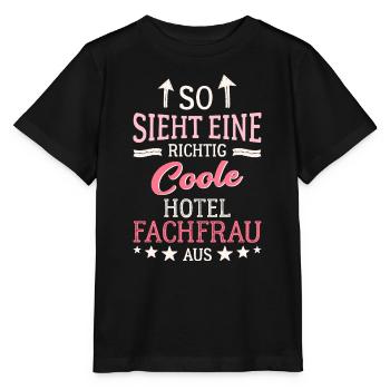 So sieht eine richtig coole Hotelfachfrau aus - Stanley/Stella Kinder T-Shirt MINI CREATOR  - Schwarz - Vorne - Mikhail (115cm)
