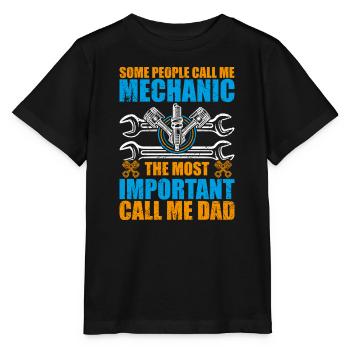 Some people call me mechanic - T-shirt bio MINI CREATOR Stanley/Stella Enfant - noir - Devant - Mikhail (115cm)