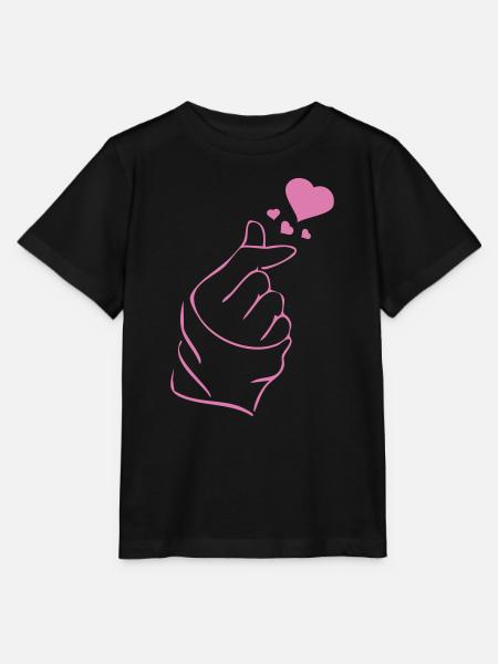 Finger heart k-pop K-drama 2 farben - Stanley/Stella Kinder T-Shirt MINI CREATOR - Schwarz