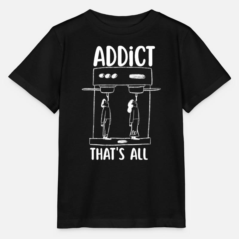 Addict au café  - T-shirt bio MINI CREATOR Stanley/Stella Enfant - noir