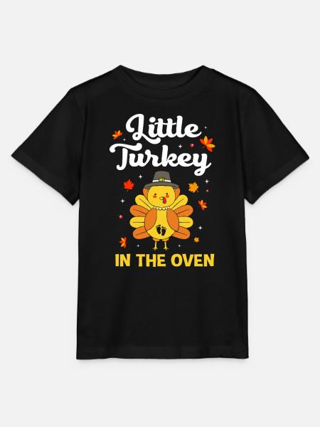 Thanksgiving Gender Reveal Werdende Mutter - Stanley/Stella Kinder T-Shirt MINI CREATOR  - Schwarz