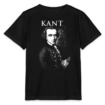 Portrait de Kant en monochrome audacieux - T-shirt bio MINI CREATOR Stanley/Stella Enfant - noir - Devant - Mikhail (115cm)