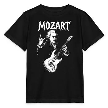 Mozart Rock Guitarist Tee - Stanley/Stella MINI CREATOR Kids’ T-Shirt - black - Front - Mikhail (115cm)