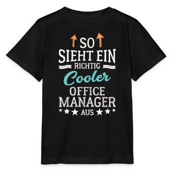 Cool Office Manager Team Leadership Office - Stanley/Stella MINI CREATOR Kids’ T-Shirt - black - Front - Mikhail (115cm)