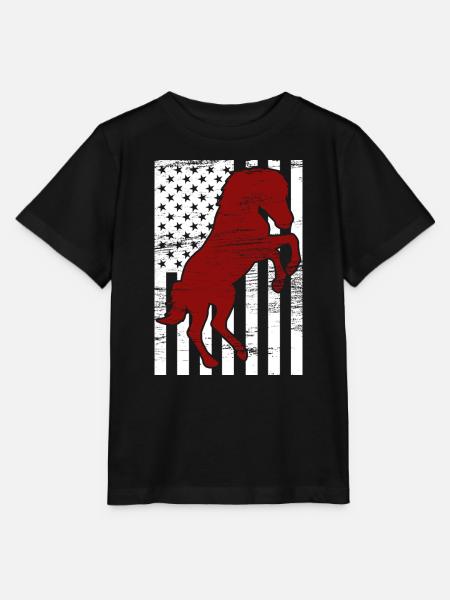 4. Juli USA Reiten - Stanley/Stella Kinder T-Shirt MINI CREATOR  - Schwarz