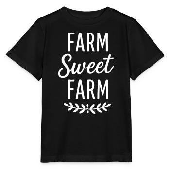 Ferme fermière mignonne Ferme en disant Ferme - T-shirt bio MINI CREATOR Stanley/Stella Enfant - noir - Devant - Mikhail (115cm)