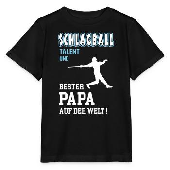 Schlagball Bester Papa Vater Vatertag Geburtstag - Stanley/Stella Kinder T-Shirt MINI CREATOR  - Schwarz - Vorne - Mikhail (115cm)