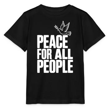 Frieden für alle Menschen - Stanley/Stella Kinder T-Shirt MINI CREATOR  - Schwarz - Vorne - Mikhail (115cm)