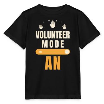 Volunteer Mode On Ehrenamt Spruch Helfer Herz - Stanley/Stella Kinder T-Shirt MINI CREATOR  - Schwarz - Vorne - Mikhail (115cm)