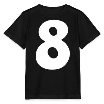 Huit : Chiffre minimaliste 8 | Huitième - T-shirt bio MINI CREATOR Stanley/Stella Enfant - noir - Devant - Mikhail (115cm)